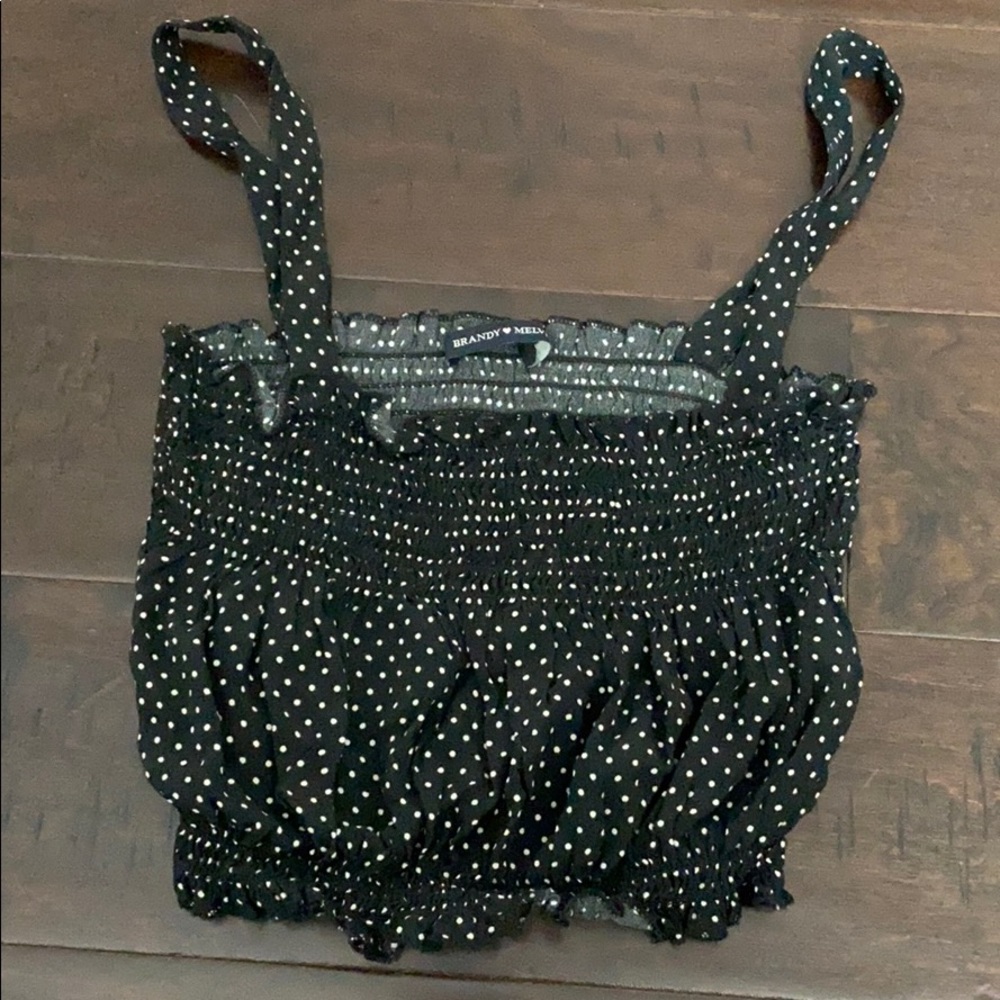 Brandy Melville polka dot crop top